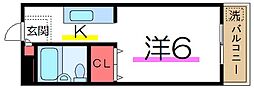 加藤マンション ワンルームの間取図画像