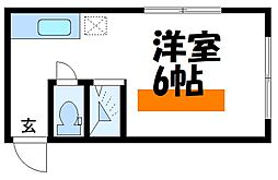 フランボワーズ駒込 ワンルームの間取図画像