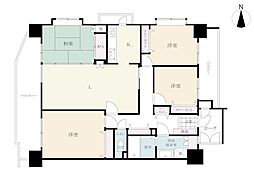 サンジュールウイング兵庫 4LDKの間取図画像