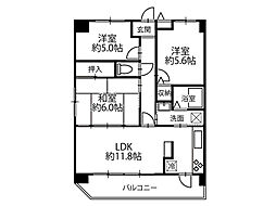 プレステージ南大久保 3LDKの間取図画像