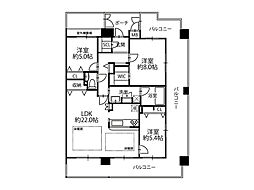 デュオプレステージ明石魚住パラーシオ 3LDKの間取図画像