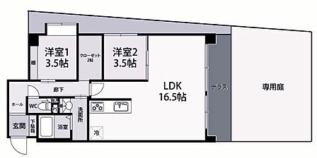 2LDK 間取り