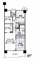 サーパス西明石第2 3LDKの間取図画像