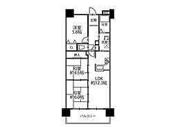 プレステージ明石大久保5 3LDKの間取図画像