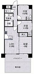 グランプレステージ明石西2 3DKの間取図画像