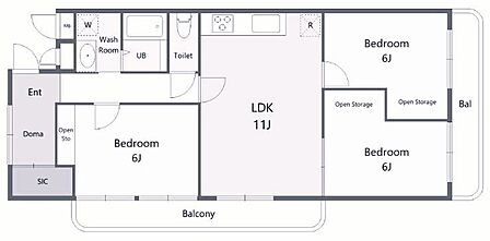 3LDK 間取り