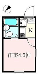 シャンテクラシコ南千住 1Kの間取図画像