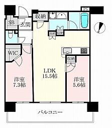 ザ・ファインタワー梅田豊崎 2LDKの間取図画像