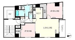 LiveFlat新中野 2LDKの間取図画像
