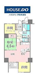 クラウンズマンション末広 2LDKの間取図画像