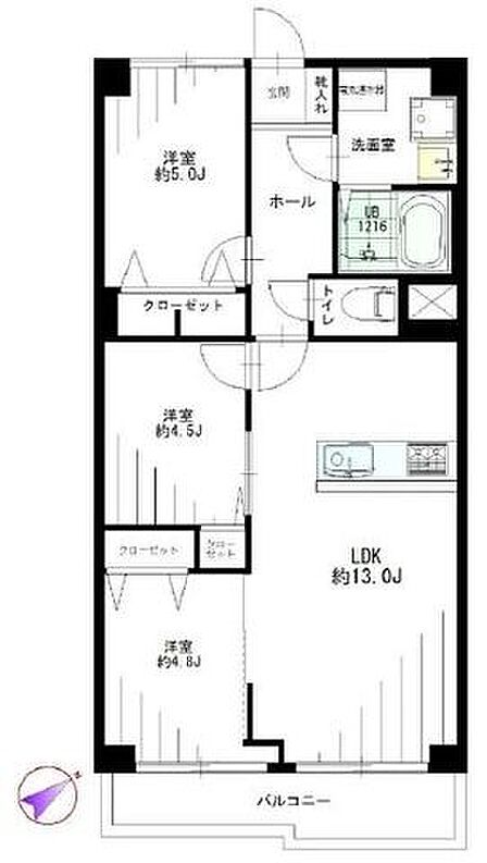 マンション2階部分、南東向き3LDKのお部屋です。※現在リノベーション施工中です（2026年6月中旬完了予定）。