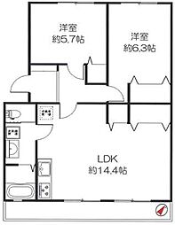 間取図画像 2LDK