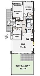 間取図画像 3LDK