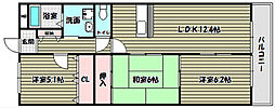 グリーンヒルあかしあ 3LDKの間取図画像