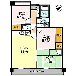 メゾンアザレア 3LDKの間取図画像
