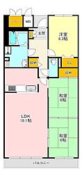 ライオンズマンション千代田弐番館 3LDKの間取図画像
