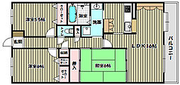 コート北野田サウスヒルズ 3LDKの間取図画像