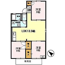 シティハウス栄A 3LDKの間取図画像