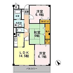 メゾン・エスポワール 3LDKの間取図画像