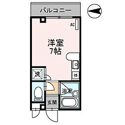 ソフィービル ワンルームの間取図画像