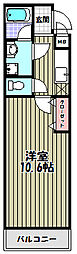 ラフィーネマック 1Kの間取図画像