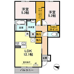 エクセル加太 2LDKの間取図画像