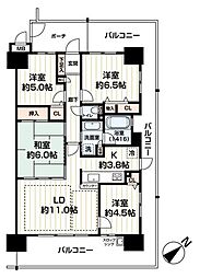 フリア堺 4LDKの間取図画像