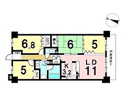 ファミリアーレ滝ノ水南第2 4LDKの間取図画像