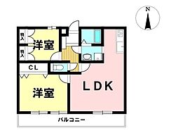 間取図画像 2LDK