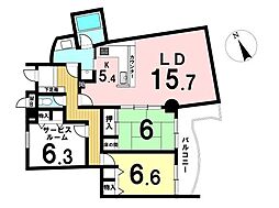 アートハウス有松 2SLDKの間取図画像