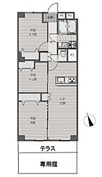 日興甲東園スカイマンション 3LDKの間取図画像