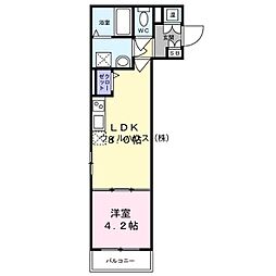 マリブガーデン堺駅前 1LDKの間取図画像