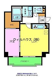 アトリエール堺新町 1LDKの間取図画像