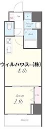 GrandPacific堺東Innovation 1LDKの間取図画像