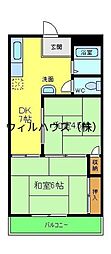 コーポT&T 2DKの間取図画像