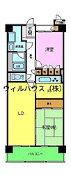 M.アビテ 2LDKの間取図画像