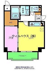 アトリエール堺新町 1LDKの間取図画像