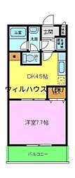 ボナール鳳南 1DKの間取図画像