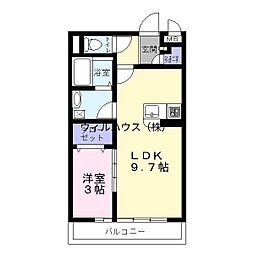 シャトレ清風 1LDKの間取図画像