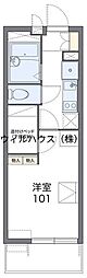 レオパレスプレンソレイユ 1Kの間取図画像