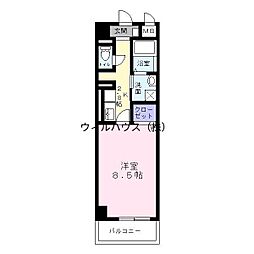 アーバンツァ 1Kの間取図画像