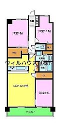 なかもずALLZディアコート 3LDKの間取図画像