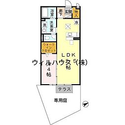 コージィーコート 1LDKの間取図画像
