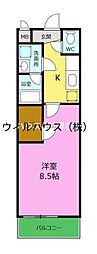 フジパレス浜寺諏訪森ノース 1Kの間取図画像