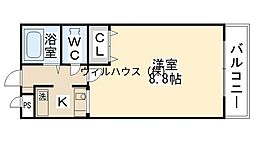 ライム高田 1Kの間取図画像