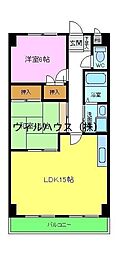 グミヒルズ 2LDKの間取図画像