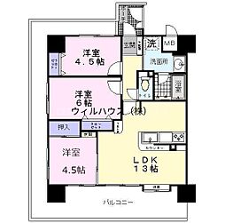 フェニックス堺東 3LDKの間取図画像