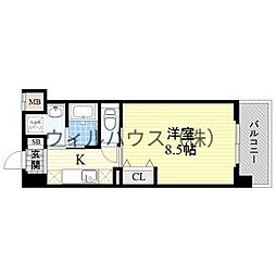 フィオレ・レジデンス出島海岸通 1Kの間取図画像