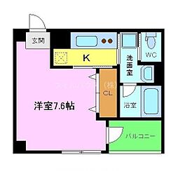 LamerSuwanomori 1Kの間取図画像