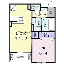 シャルールメゾン2 1LDKの間取図画像